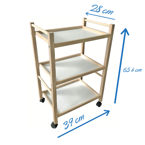 CARRELLO CUCINA CALGARY 3 CESTI MDF BCO