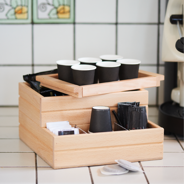 mDesign Scatola Porta The in Legno – Porta Tisane con 12 Scomparti