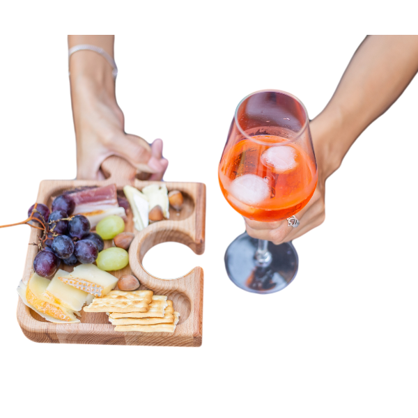 Vassoio Da Portata Puzzle In Legno Con 8 Scomparti Rimovibili