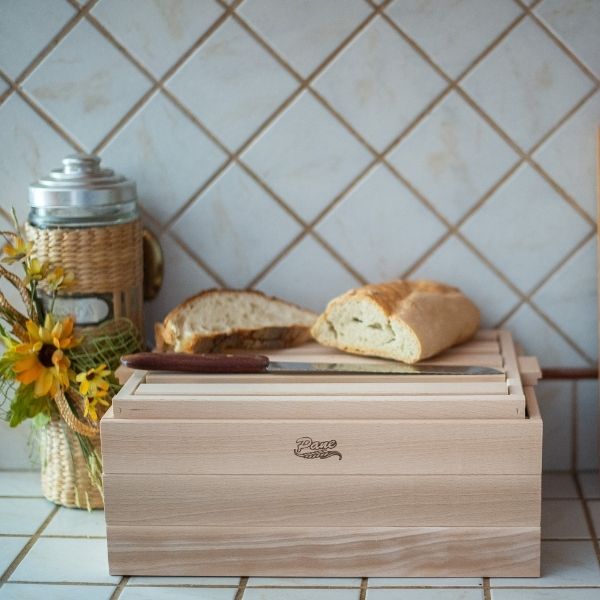 Portapane, porta pane in legno, decoupage