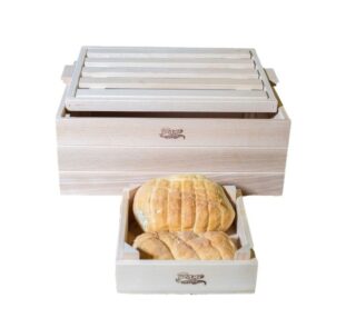 porta pane con cassettina in legno-porta -pane