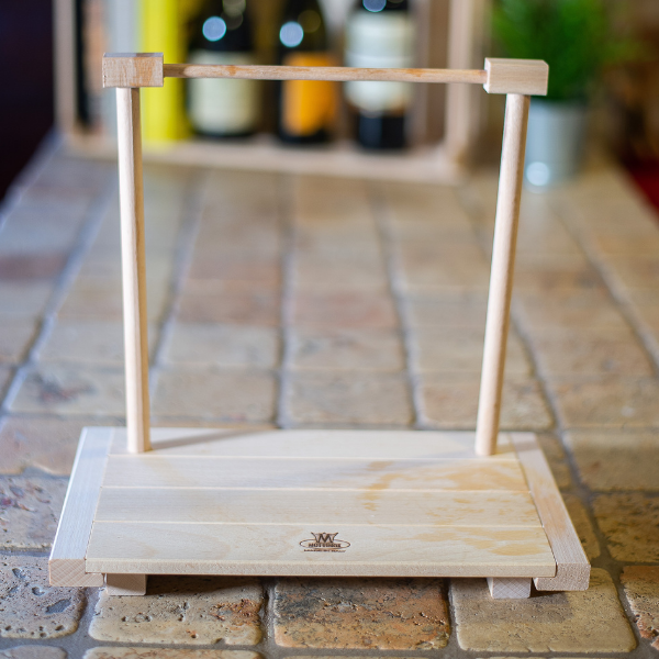 Tagliere Appendiprosciutto In Faggio - Per Aperitivi E Antipasti, 40x22.5x31cm, Made In Italy - Foto 3