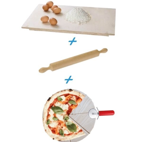 Set fatto in casa : Spianatoia 100×75 + Mattarello 50cm + Tagliere Pizza –  Mottinox